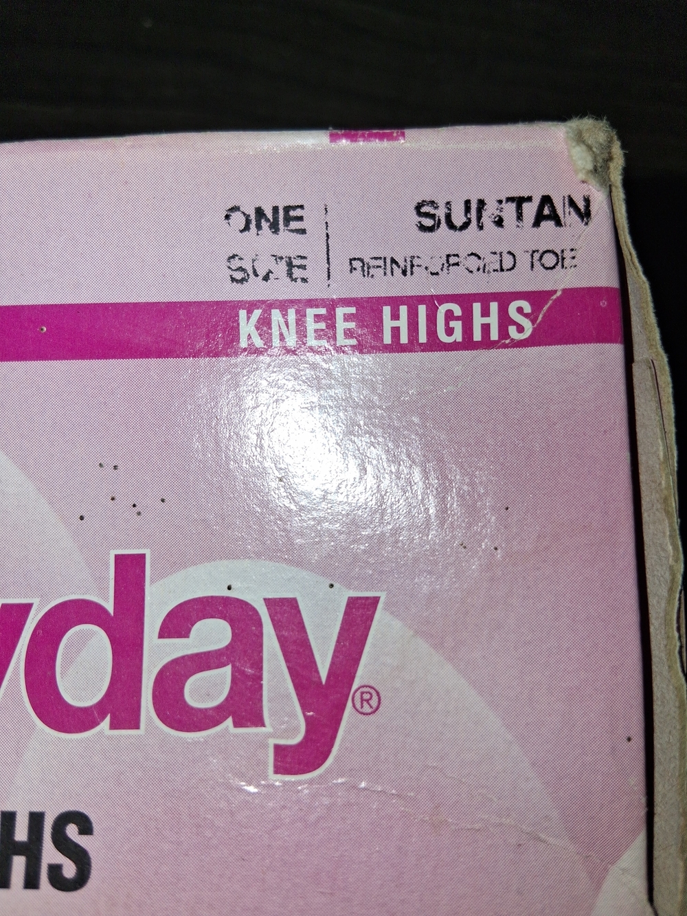 Vintage L'eggs Everyday Knee Highs 10 Pair Box One Size Suntan Reinforced Toe - Picture 3 of 6
